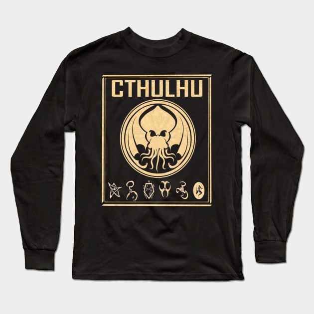 Cthulu Long Sleeve T-Shirt by justinDuffy